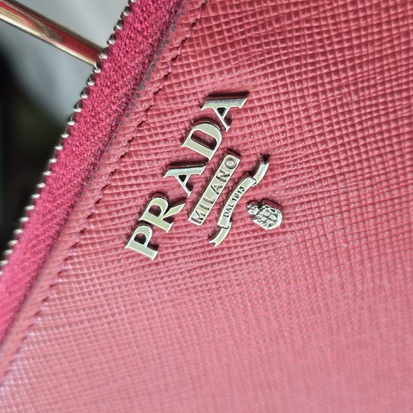 Prada Saffiano Leather Zip-Around Wallet -  Soft Pink - Picture 3 of 17